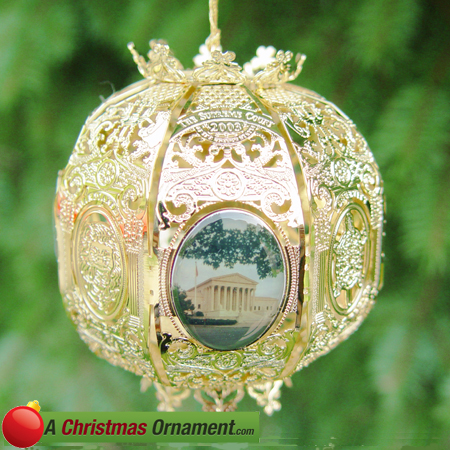 Purchase your 2003 Supreme Court Sphere Ornament online at achristmasornament.com - Have a Merry Christmas and Happy Holidays