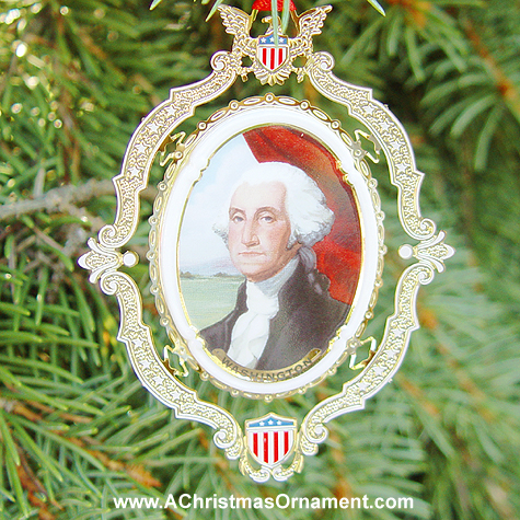 Purchase your 2004 American President Collection George Washington Ornament online at AChristmasOrnament.com - Have a Merry Christmas and Happy Holidays