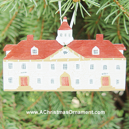 Purchase your Children's Wooden Mount Vernon Ornament online at achristmasornament.com - Have a Merry Christmas and Happy Holidays