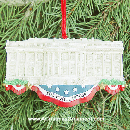 Purchase your Children's White House Christmas Ornament online at achristmasornament.com - Have a Merry Christmas and Happy Holidays